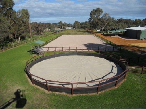 3H - Finished result Round Yards/ Arena/Paddock Fenced/ Gate Shelters/ Grand Stand/ Drive-Way and Stables