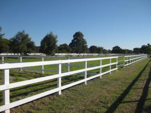 1I - Jarrah Post and Rail Fencing painted White