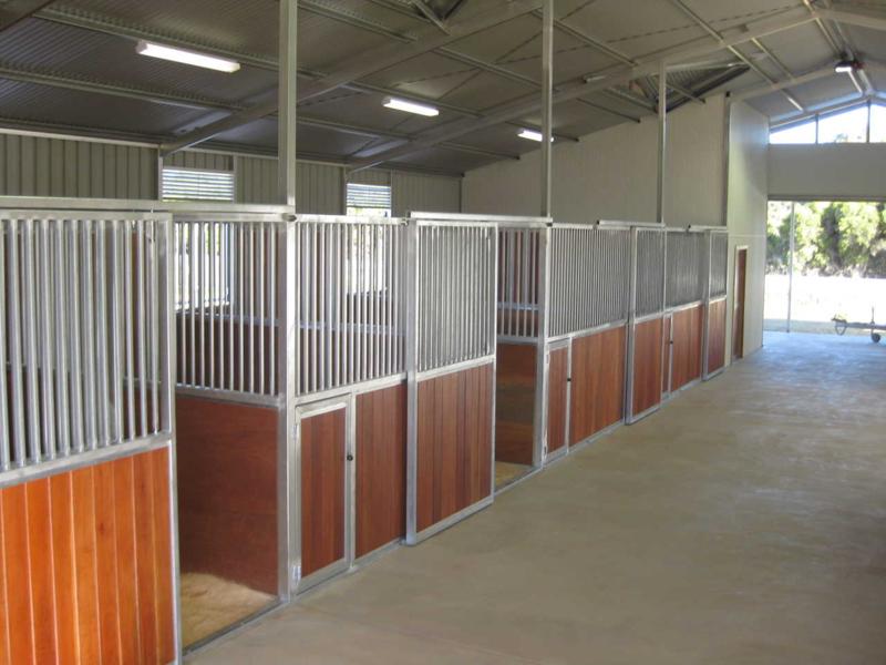 Stalls wood lined bars above